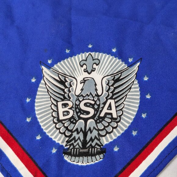 BOY SCOUTS OF AMERICA BSA NECKERCHIEF SCOUT UNIFORM WEAR BLUE RED WHITE AMERICAN - Picture 4 of 11